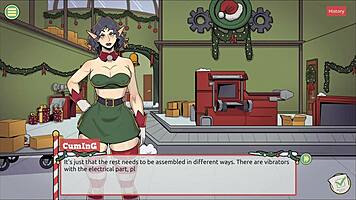 Claus Secret Surprise Xmas Hentai Game Ep 5 Femboy Cum All Over Santa Elf Cute Face
