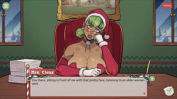 Claus Secret Surprise Xmas Hentai Game Ep 5 Femboy Cum All Over Santa Elf Cute Face