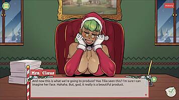Claus Secret Surprise Xmas Hentai Game Ep 5 Femboy Cum All Over Santa Elf Cute Face