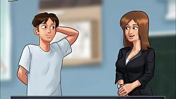 Watching Sexy Jamie Bathe In Summertime Saga 4