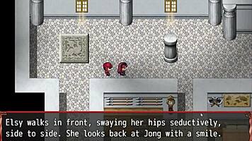 Redhead MILF Blocks Him with Giant Tits in Harem Game Ep 14