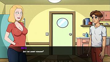 Morty's sister squirts in shower hentai game parody