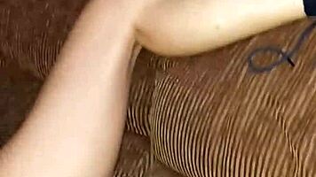 Velvet Rain 23 masturbates wildly and takes huge toys hard! Can she satisfy her insatiable appetite?