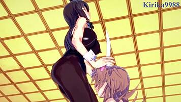 Sagiri, Setsuko, and Excellen in intense lesbian play 😍