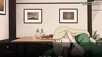 How does Tentens young 18+ pussy handle a creampie in Naruto hentai game?