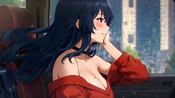 horny girlfriend rips his shirt off in the romance game