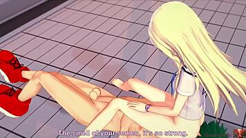 Fucking Petite Blonde at Pool in Koikatsu Hentai Game