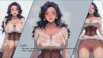 excited about maid step mom not wearing panties in taboo hentai game