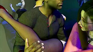 Lustful Student at Club: 3D Animation with Big Assets