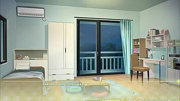 summer clover's sexy boss offers a quickie in the harem game if you're horny