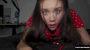 Her first threesome turned wild, bent over and pounded rough all night long