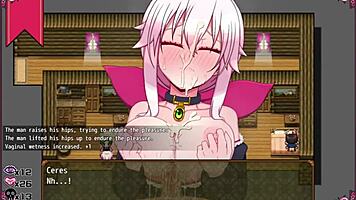 witch's first blowjob job in hentai game 😈