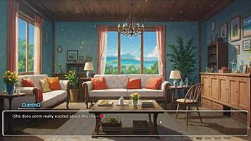 Blurring walls romance hentai game ep 3 teasing boyfriend with voyeurism ideas