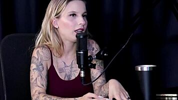 beautiful blonde naty varga turns hot sex videos after modeling with sheer red lingerie