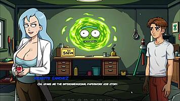 Morty's Sister Gives Fan Blowjob