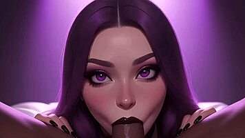 cute gothic girl craves bbc cum in mouth pov