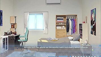 Summer clover dominates with bdsm session and footjob in harem game.