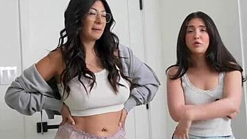 Petite Step Sister's Sext Tape with Big Titty BFF Jane Wilde and Cami Strella