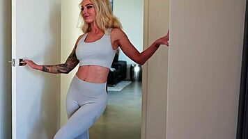 Isabelle Deltore's intense threesome with stepmom and fit Kitty, featuring monster cocks and orgasms