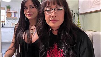 Goth girlfriends fuck horny stepbrother!