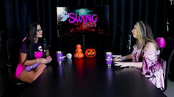 Raphaela Savanah in Sheer Red Halloween Fetish