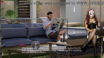 ms denvers plays a sexy porn game as a gamergirl