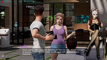 ms denvers plays a sexy porn game as a gamergirl