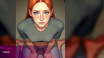 Horny Wife Masturbates on Video Call with Lover in 3D Hentai - Mila AI