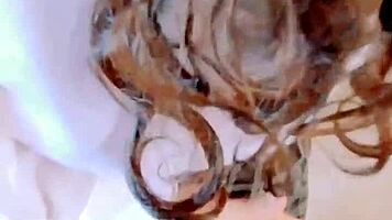 Sensual lesbians squirt and play with toys