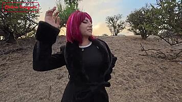 land traded for trailer with wild petite 18+ riding action