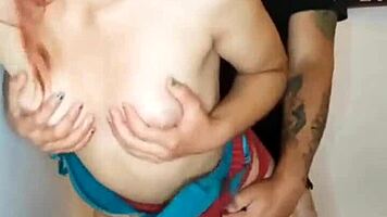 Amateur 18 Years Cute Teen Gets Facial Cumshot on Petite Big Ass