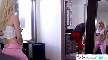 Horny Megan Holly bounces on stepdad's dick by poolside until creampie