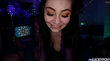 i give lenna lux a perfect handjob and titfuck