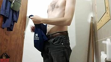 Days go by and works bathroom remains the best place for a nice cock-play