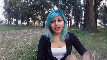 sexy girl chats casually