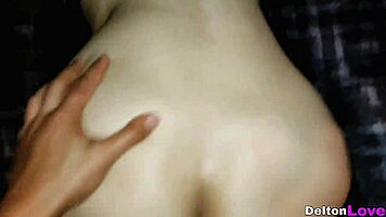 pov amateur couple fucking intensely until creampie in big ass