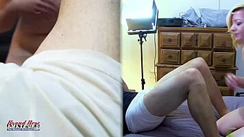 Blonde Cutie Keyton Joins Amateur Group Activity