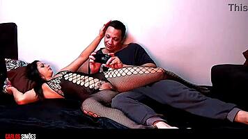 Brunette Latina In Sexy Lingerie Fucks Well-Endowed Boyfriend With Big Dick