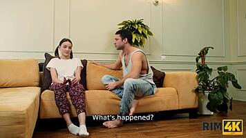 Rim4k Session to Fit In with Brunette in Stockings and Heels 😍