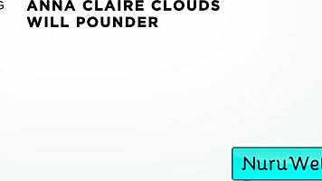 Blonde teen Anna gives wet nuru massage and handjob to Will