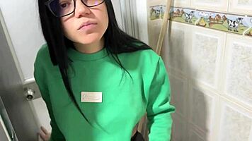 horny teen 18+ kami yammy drilled after shower blowjob, hardcore action with shaved pussy