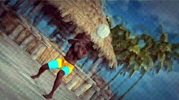 Beautiful teenage girl gets rough sex on the beach