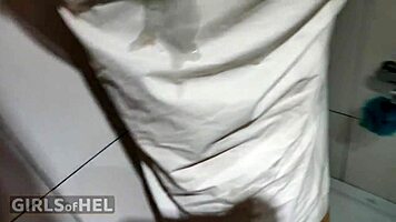 Hey, I pissed on my Asian teen girlfriend with harsh spanking, pissing, and rough sex