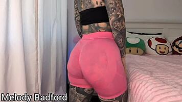 Big Tits Milf Tries Gym Tights in Bedroom