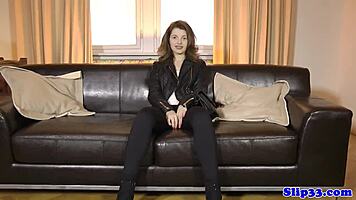 stockinged glamour euro bent over and pounded by older man