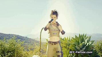 i'm sharin' my hard dick with kitana and her warrior besties, lickin' and suckin' all over