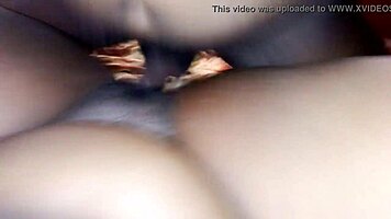 Oh wow, fucking my girlfriend with that big black cock and cumshot on her ass!