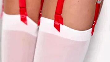 Little Red Riding Hood Leanna Decker Strips Huge Natural Boobs