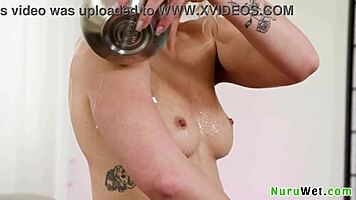 Busty Teen Masseuse Enjoys Nuru Massage with Huge Dick Deep Inside