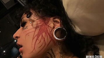 Did you tease and fuck your tattooed Brazilian teen neighbor for a facial?